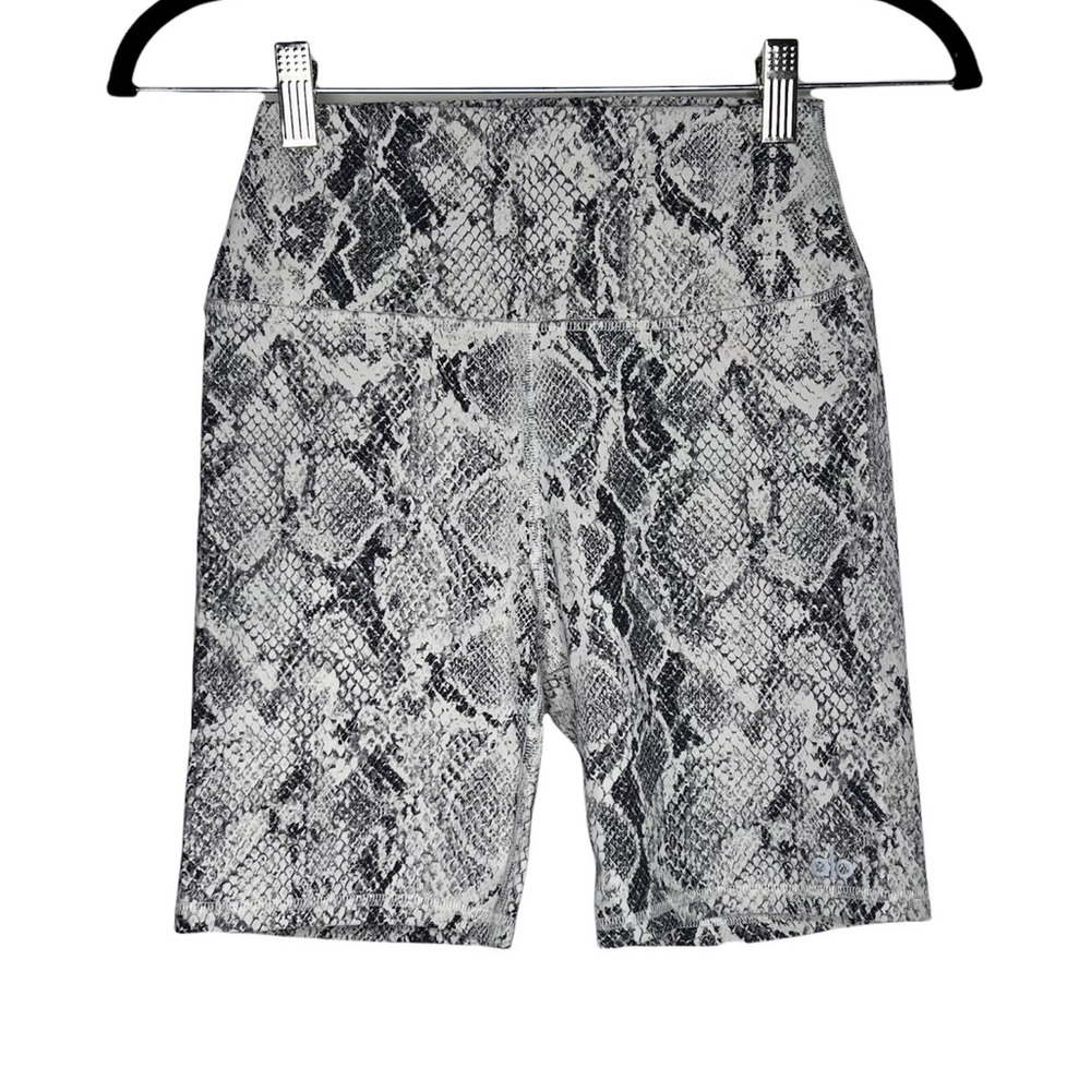 Alo Yoga Vapor Snakeskin High Waist Biker Shorts